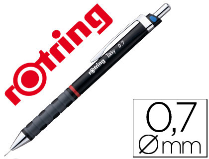 Portaminas rotring Tikky 0,7mm. negro